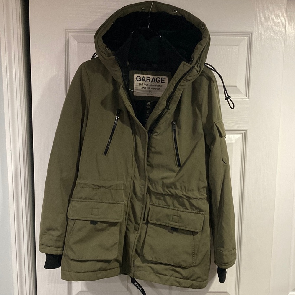 Garage, Army Green Jacket, w/shoulder straps